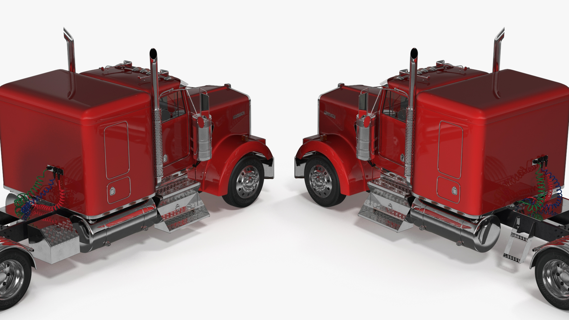 3D Kenworth W900 Tandem Truck