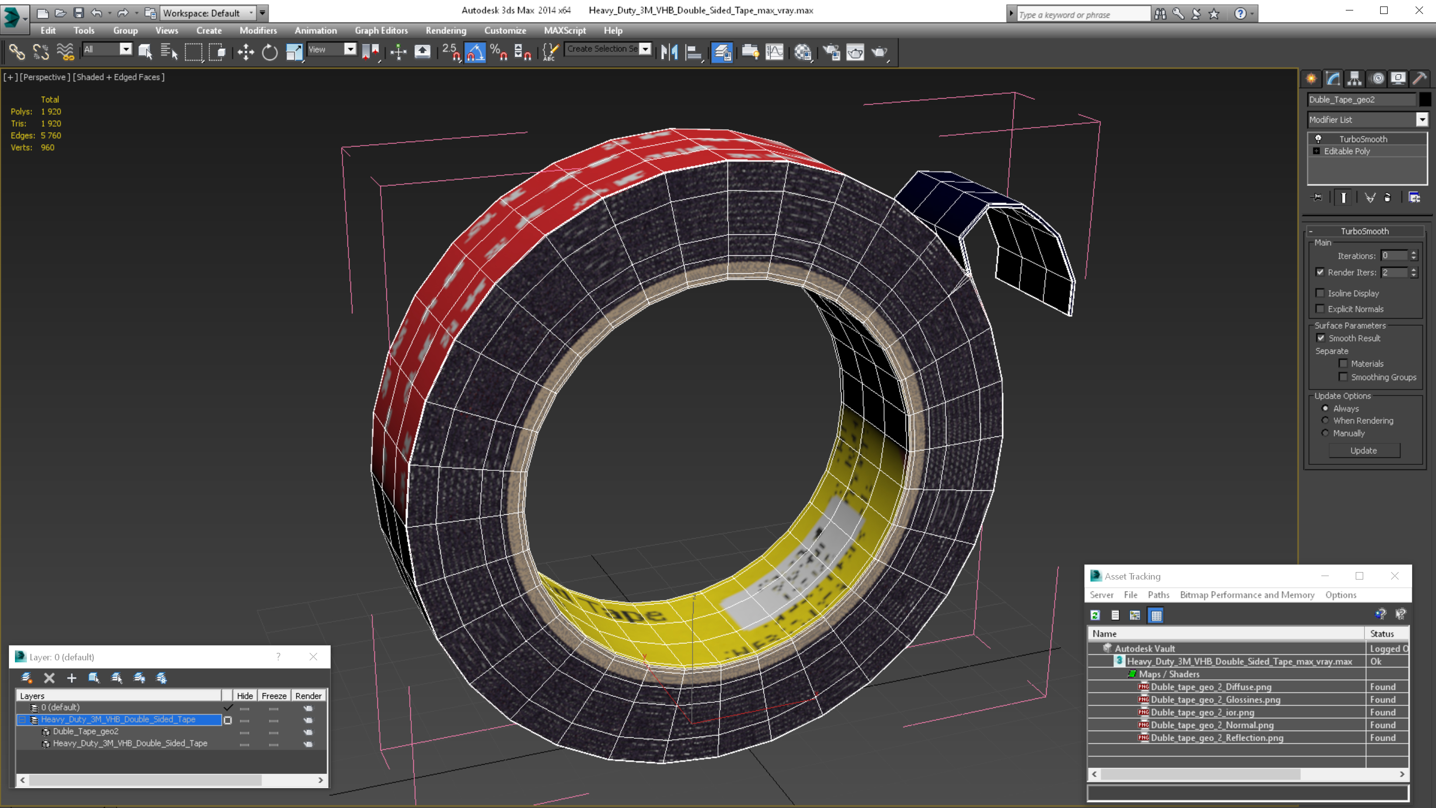 3D model Heavy Duty 3M VHB Double Sided Tape
