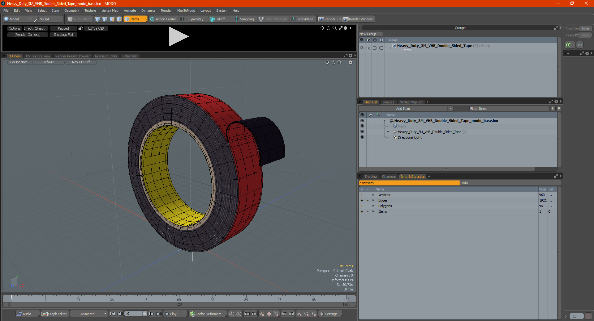 3D model Heavy Duty 3M VHB Double Sided Tape