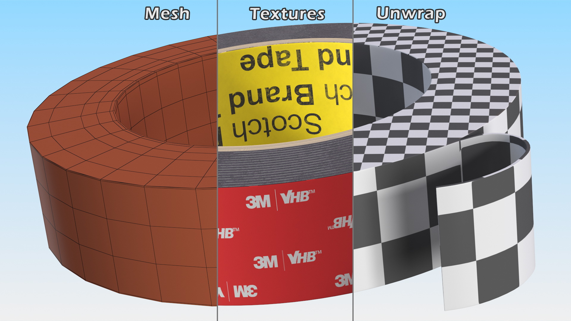 3D model Heavy Duty 3M VHB Double Sided Tape