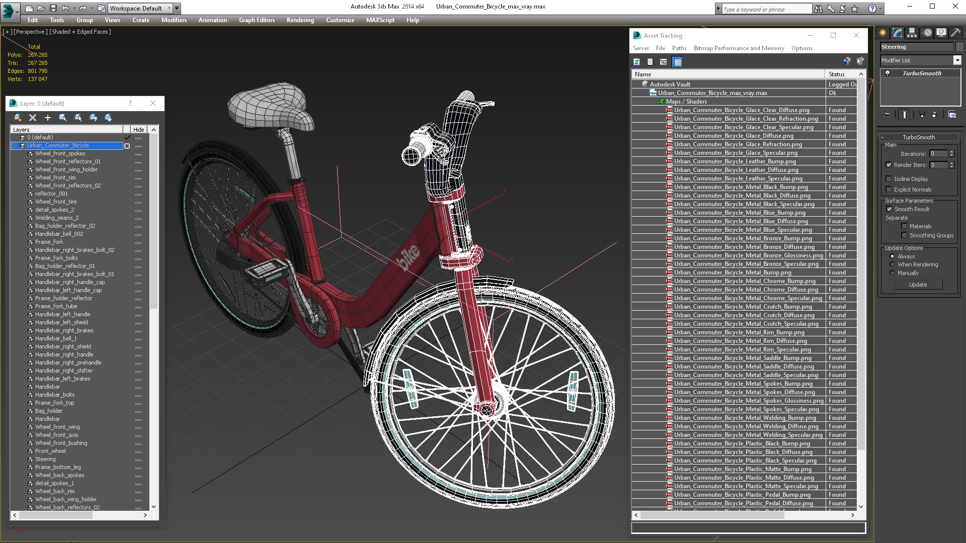 Urban Commuter Bicycle 3D