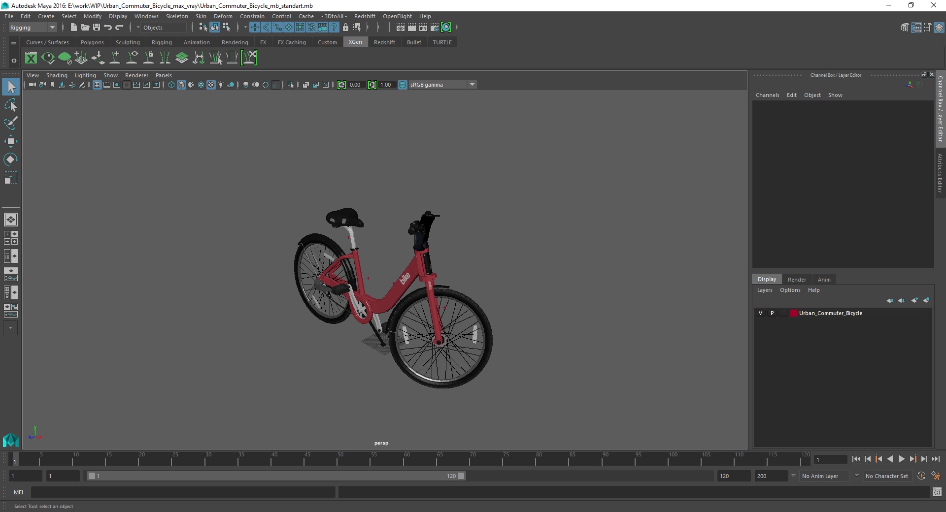 Urban Commuter Bicycle 3D