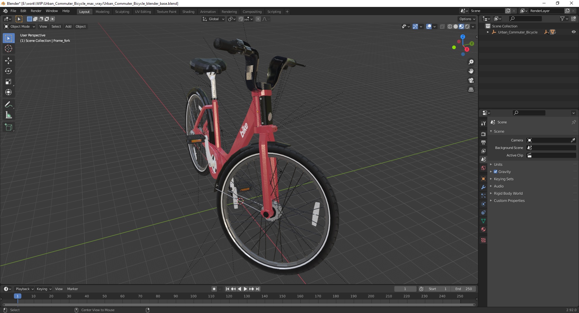 Urban Commuter Bicycle 3D