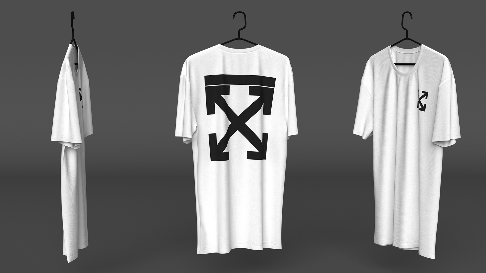 3D Brand Shirt Off White on Hanger