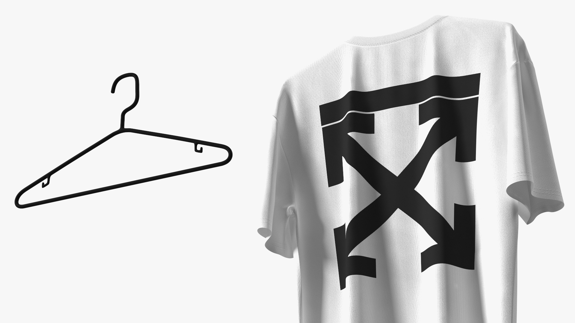 3D Brand Shirt Off White on Hanger
