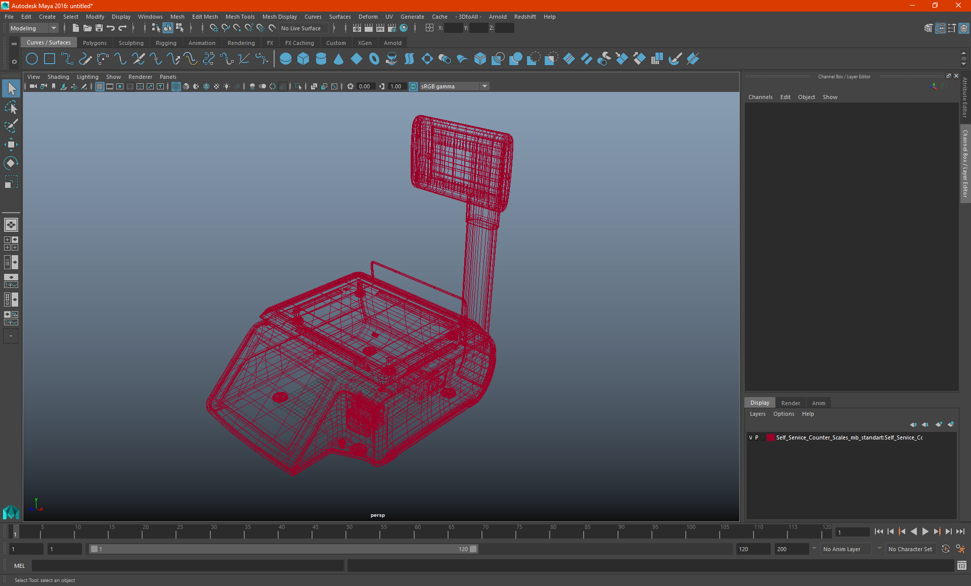 Self Service Counter Scales 3D