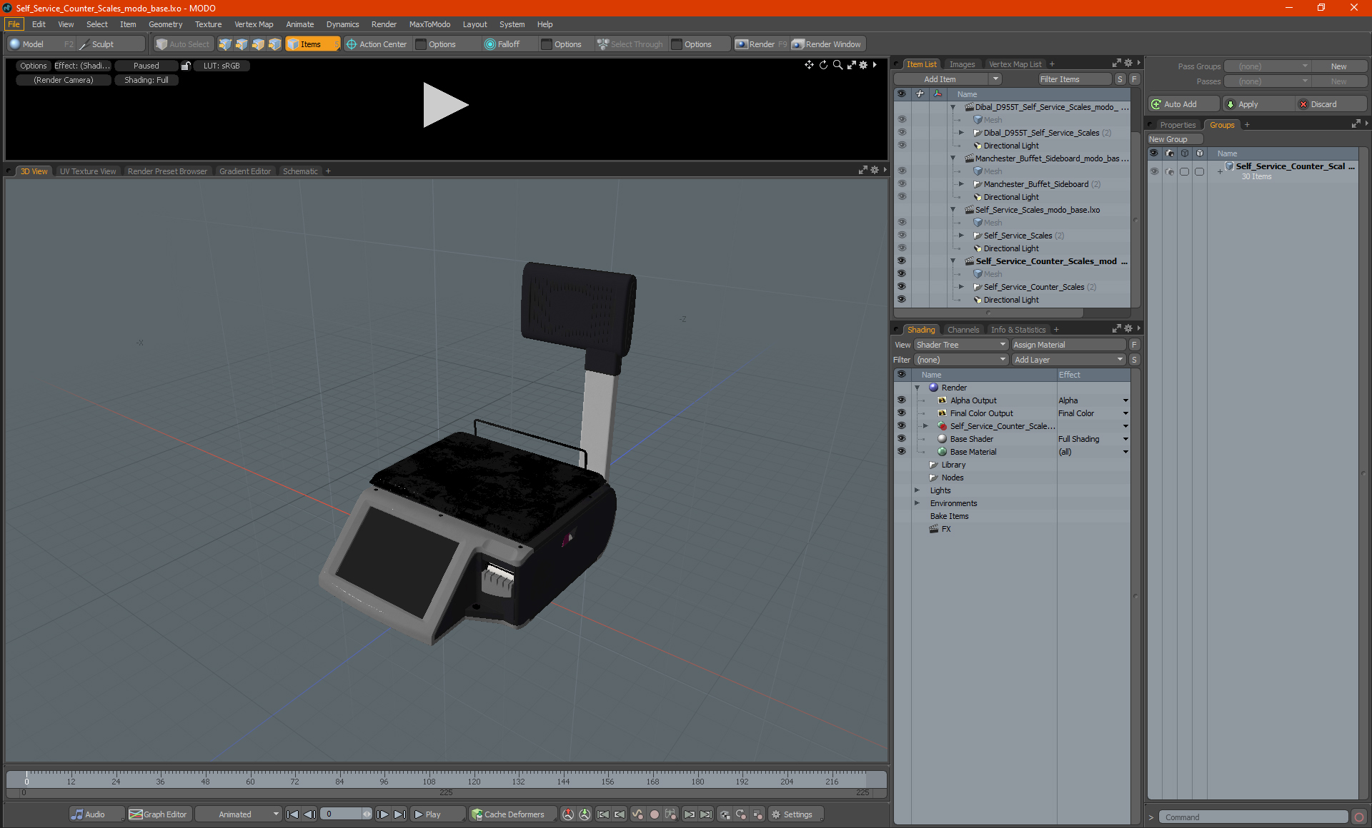 Self Service Counter Scales 3D