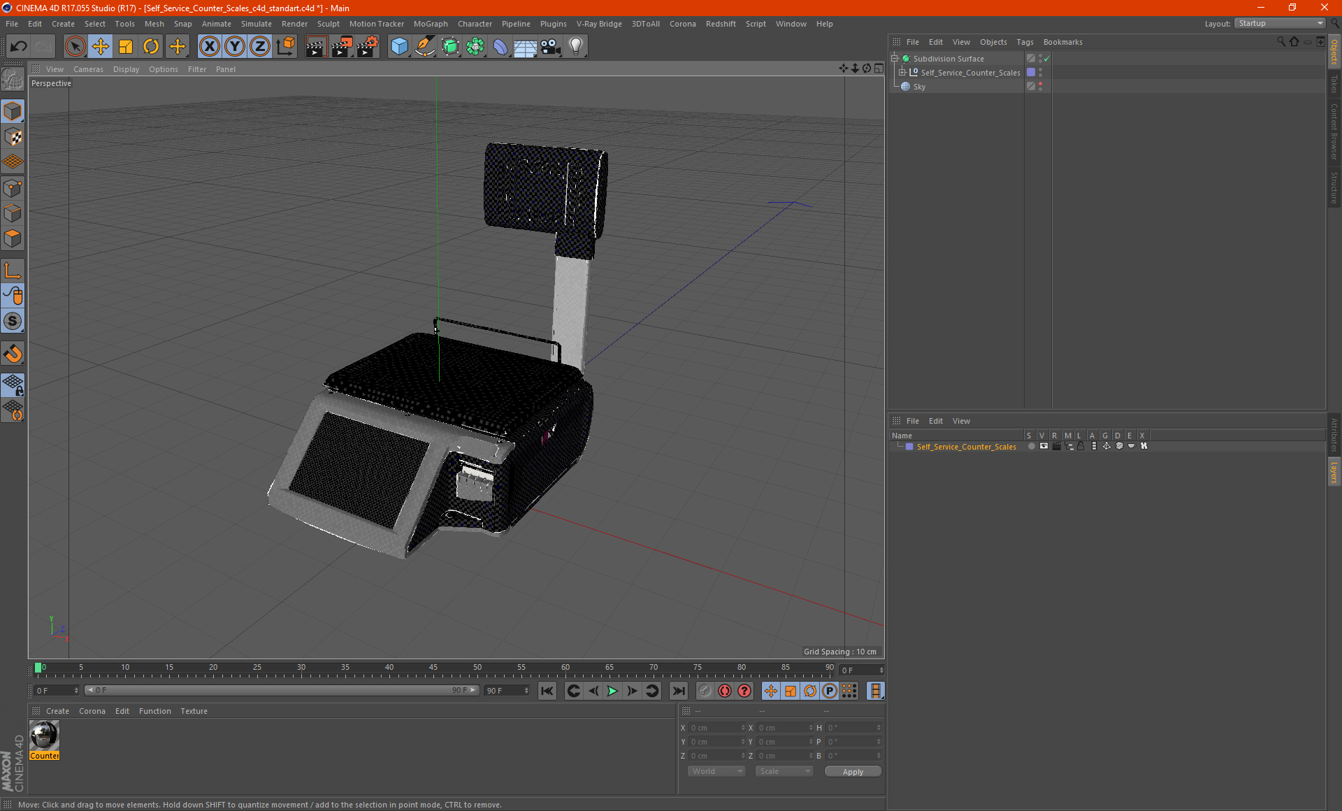 Self Service Counter Scales 3D