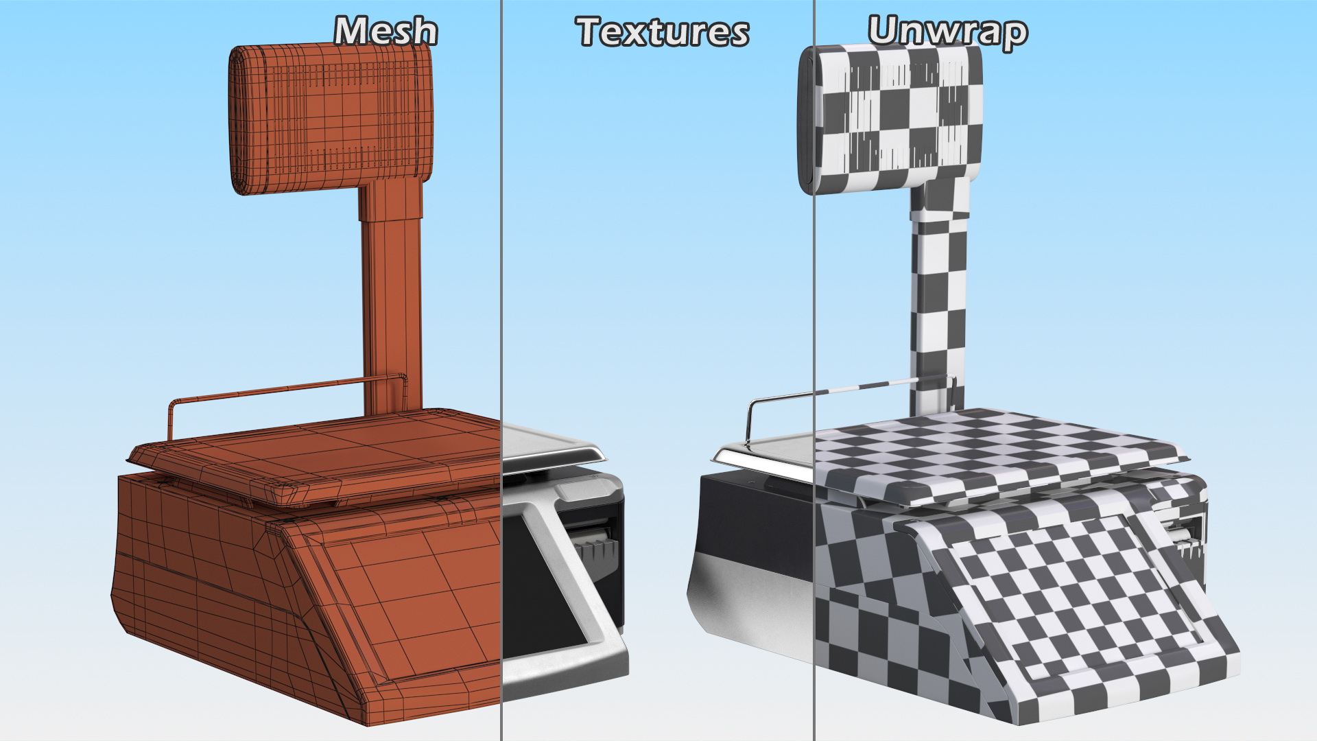 Self Service Counter Scales 3D