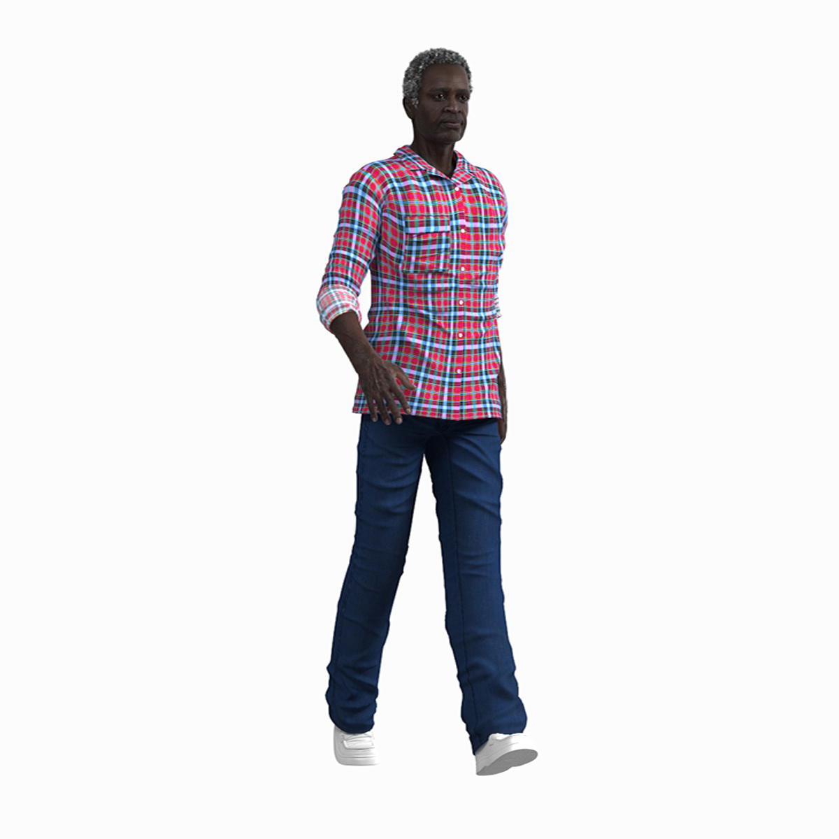 Home Style Afro American Man Rigged for Cinema 4D 3D model