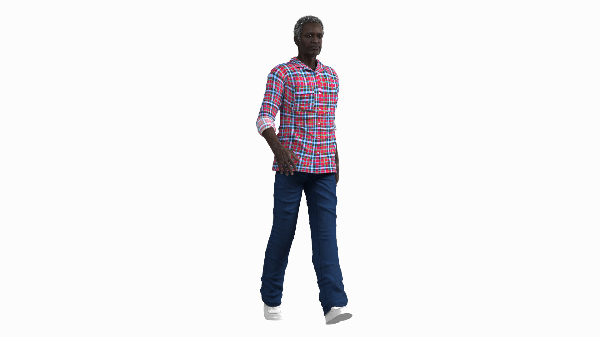 Home Style Afro American Man Rigged for Cinema 4D 3D model