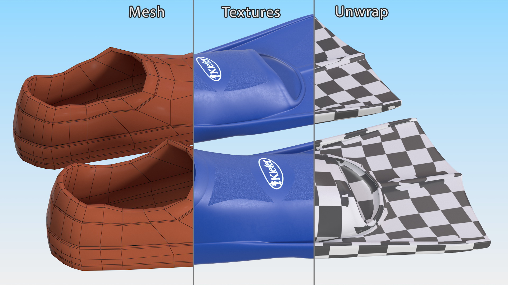 Short Blade Training Fin 3D model