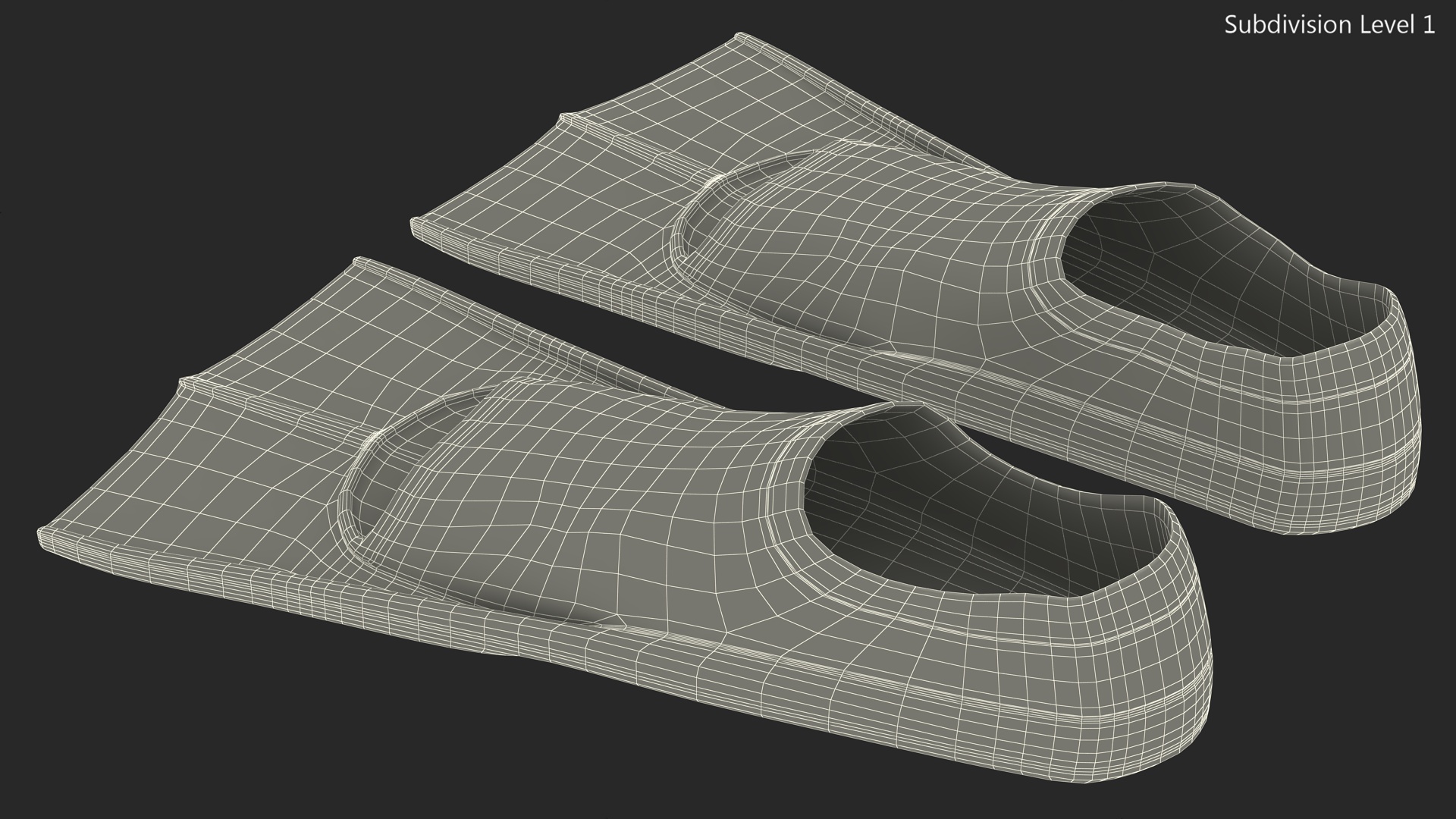 Short Blade Training Fin 3D model