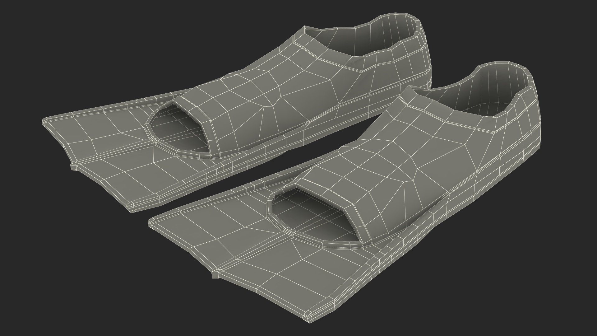 Short Blade Training Fin 3D model