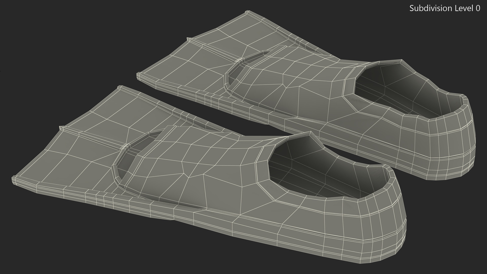 Short Blade Training Fin 3D model