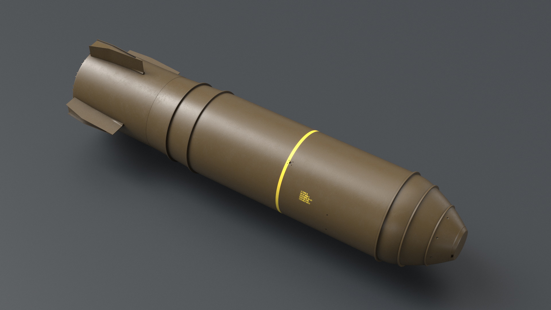 MK-17 Thermonuclear Bomb 3D model
