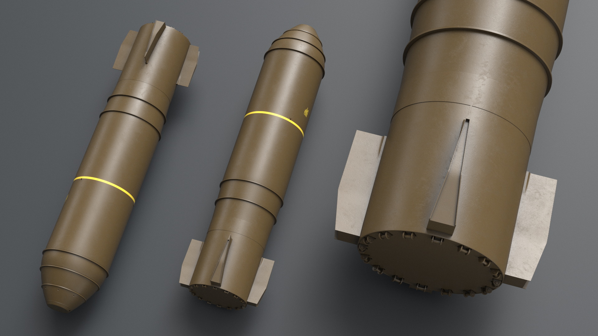 MK-17 Thermonuclear Bomb 3D model