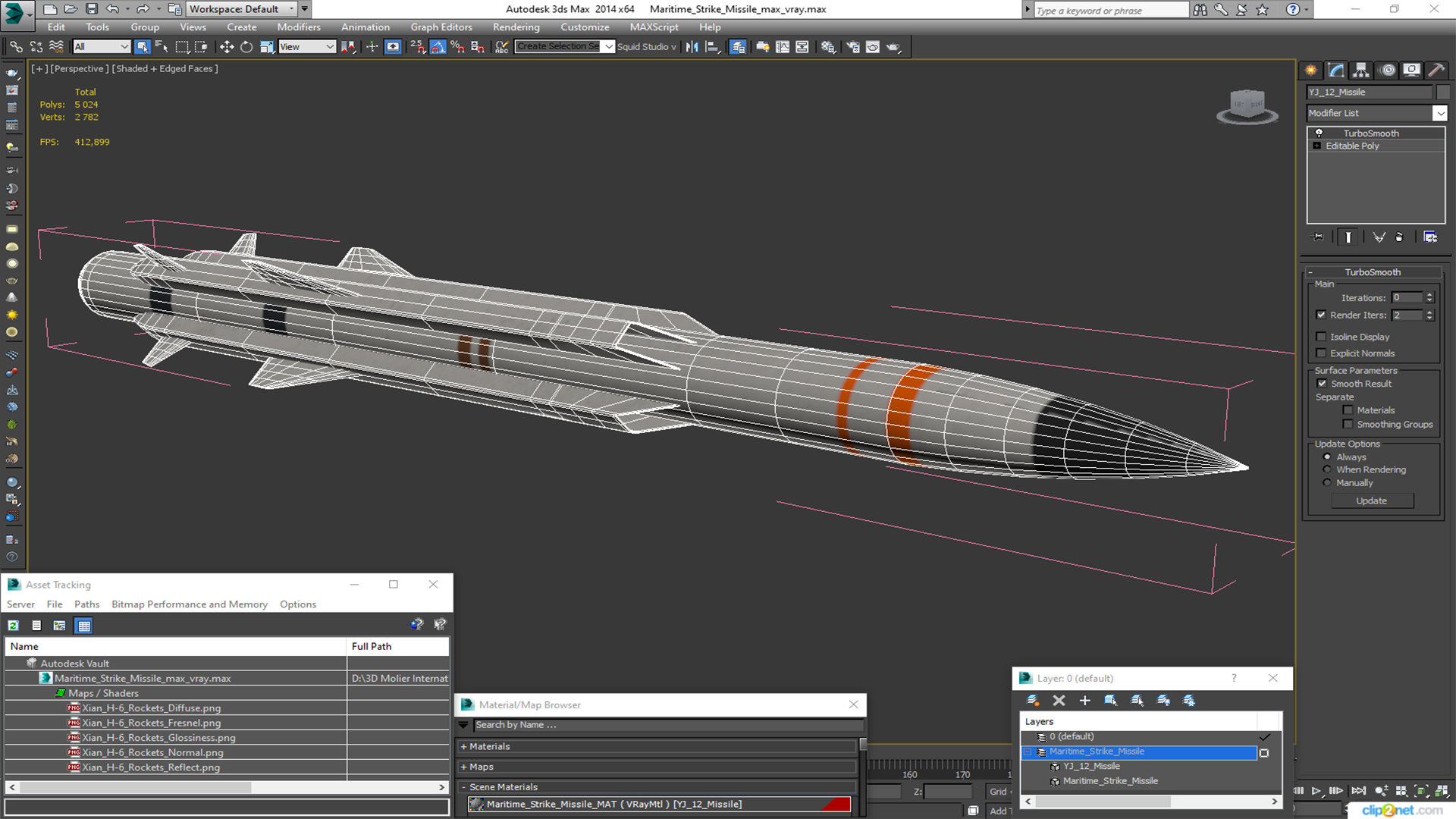 3D Maritime Strike Missile model