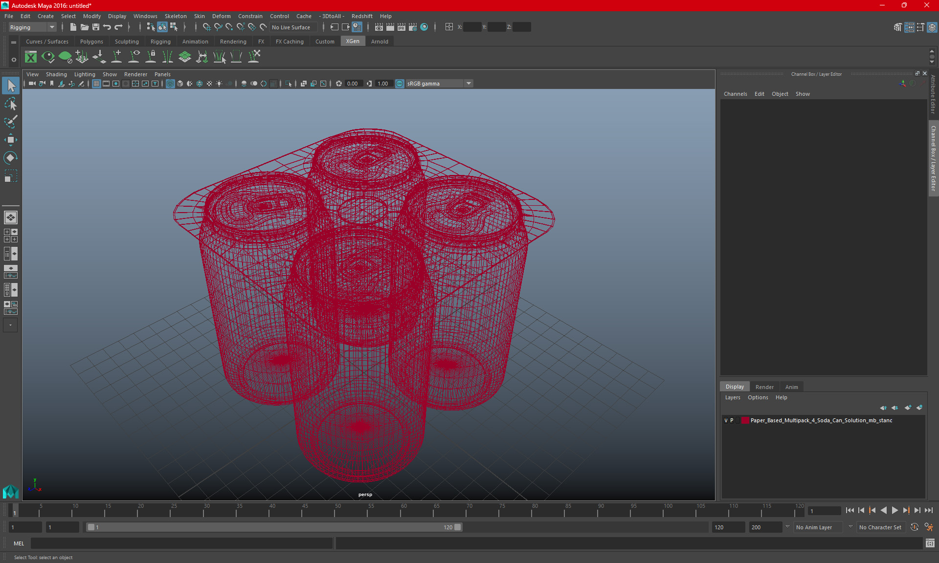 3D Paper Based Multipack 4 Soda Can Solution