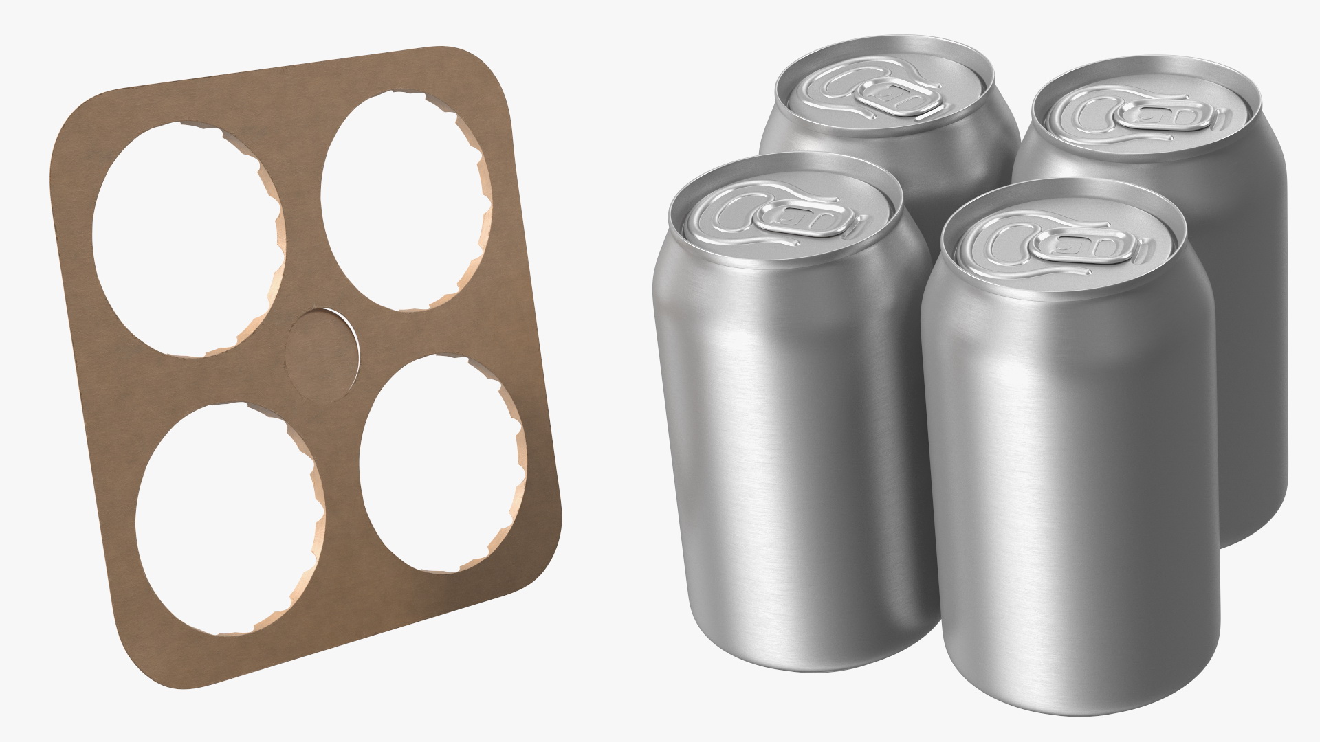 3D Paper Based Multipack 4 Soda Can Solution
