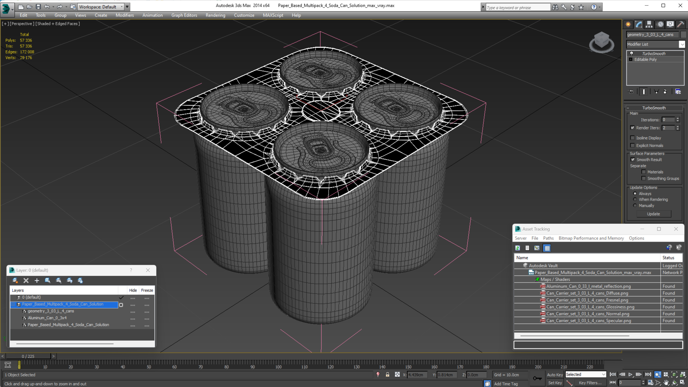 3D Paper Based Multipack 4 Soda Can Solution