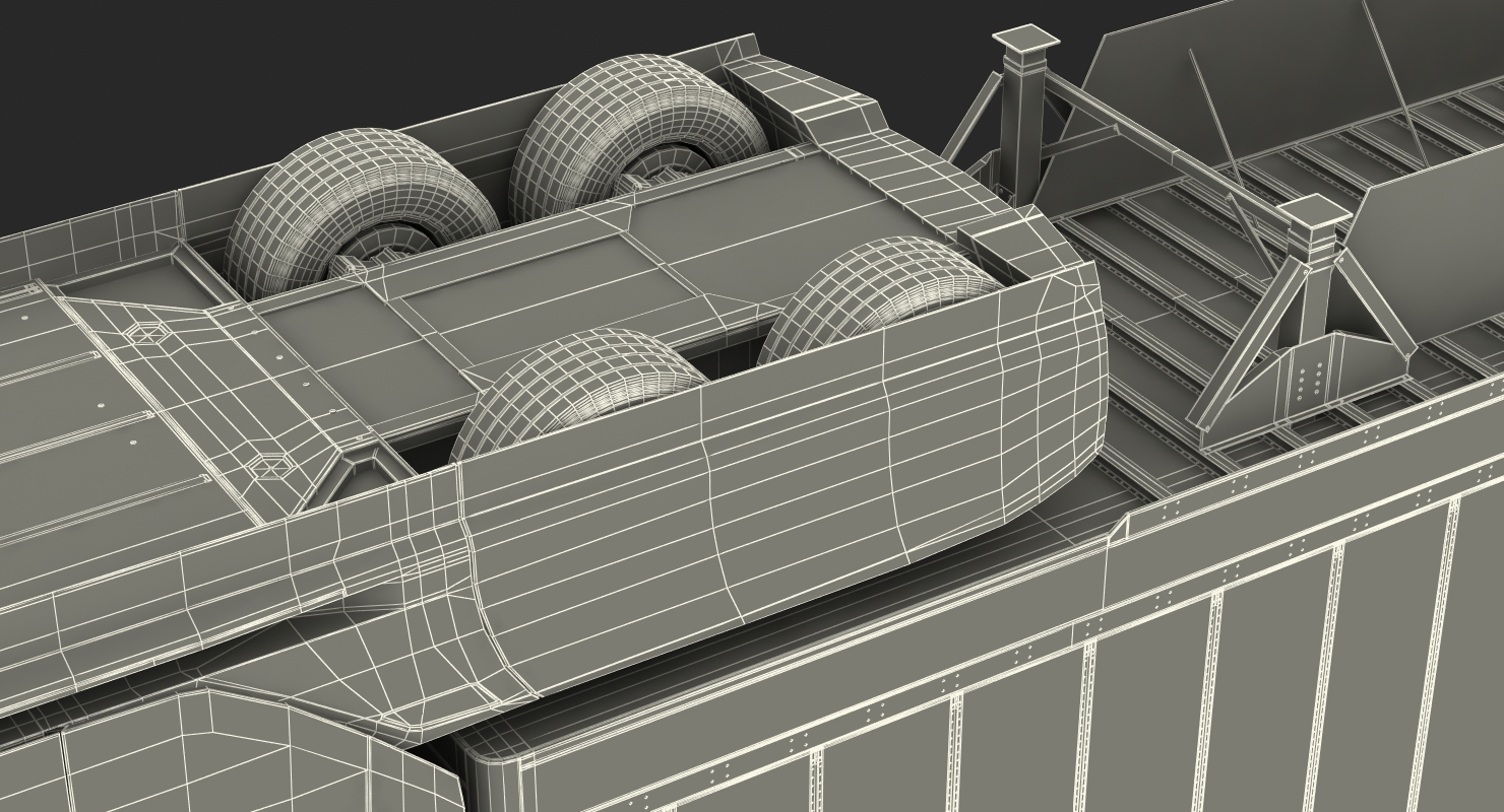 3D Tesla Semi Truck with Trailer Rigged