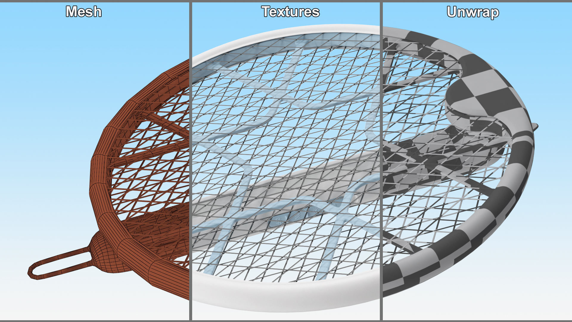 3D model Mosqzap Bug Zapper Racket Assembled