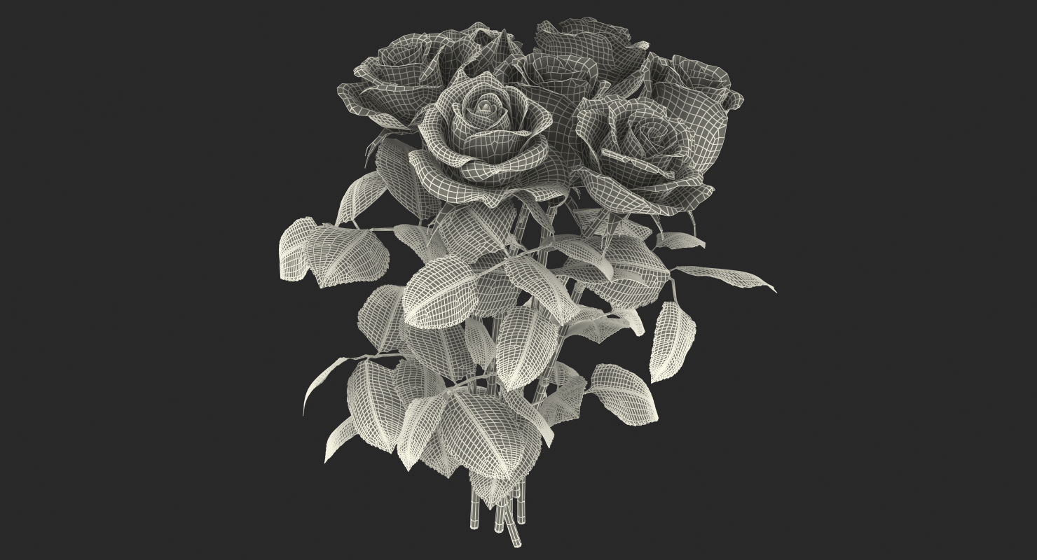 3D Bouquet of Roses