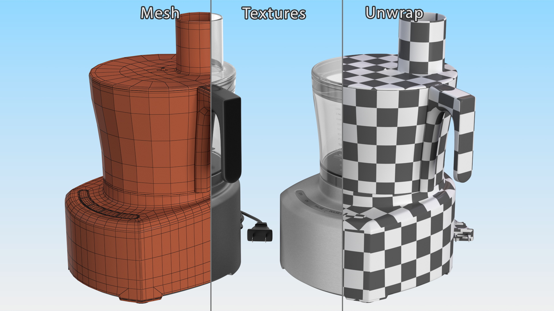 3D Electric Food Processor model