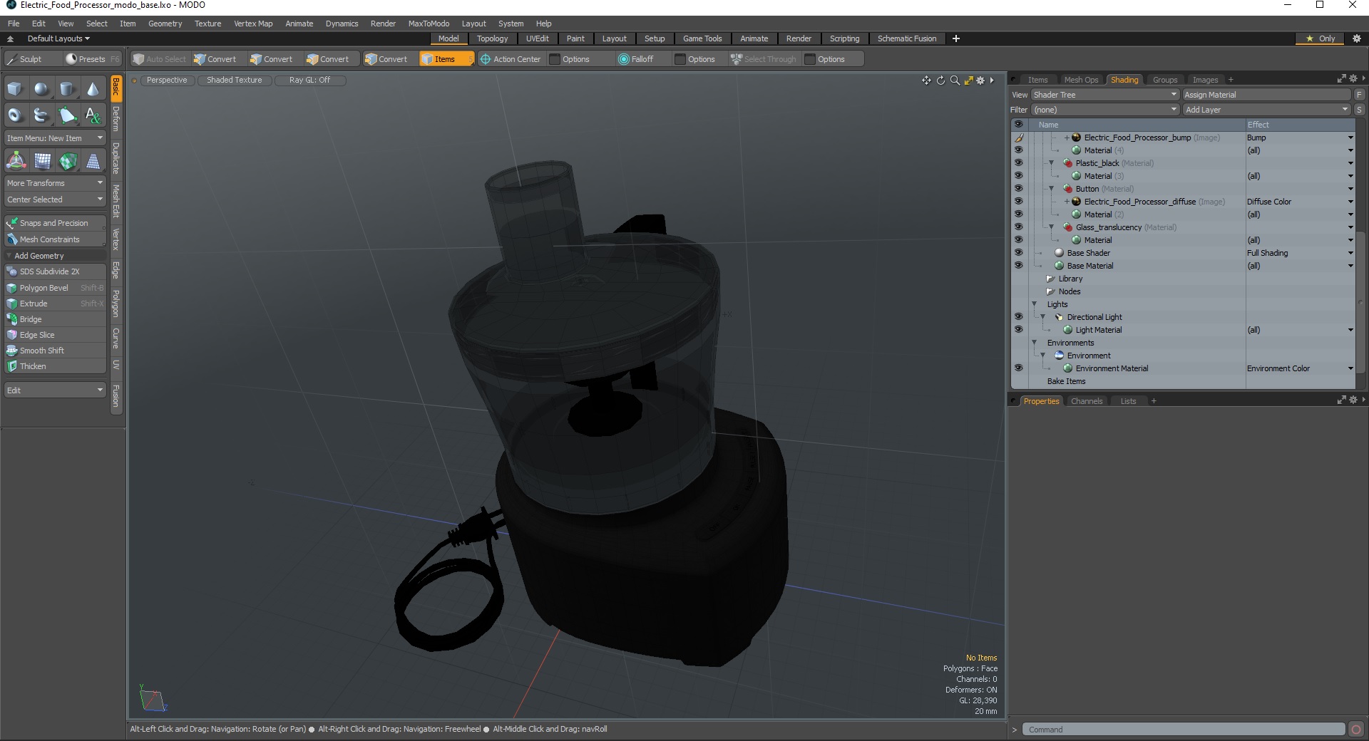 3D Electric Food Processor model