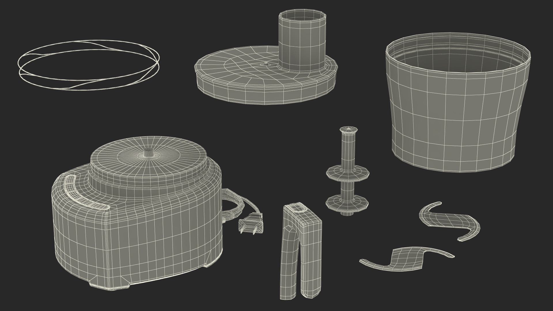 3D Electric Food Processor model
