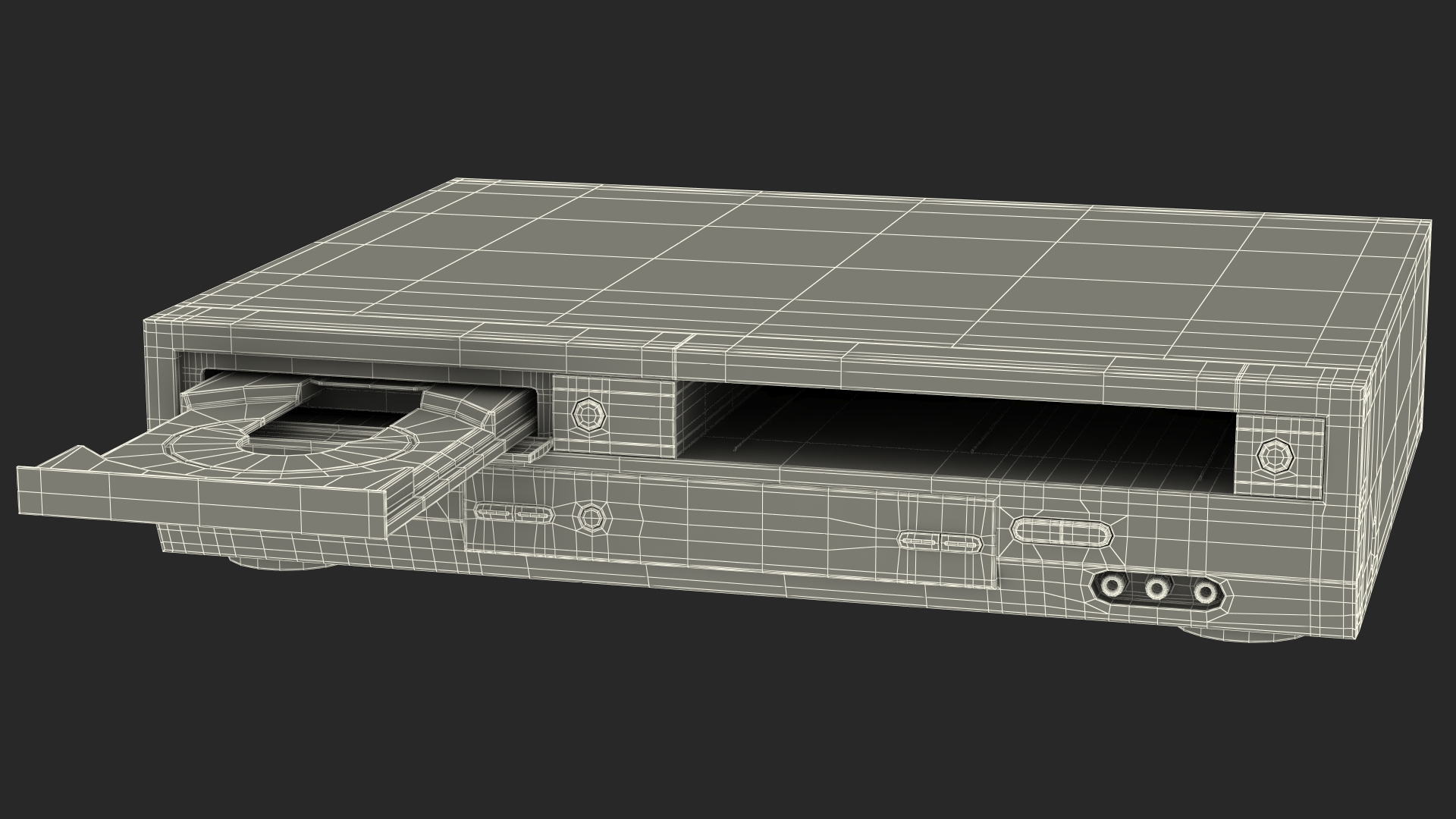 3D Combo Player Video Cassette Recorder Rigged model