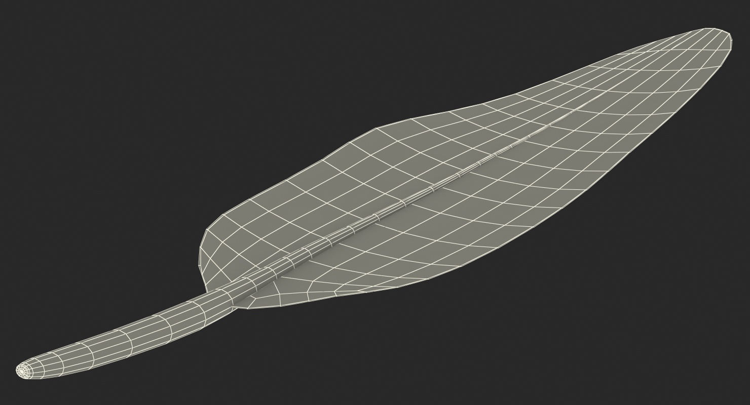 White Goose Feather 3D model