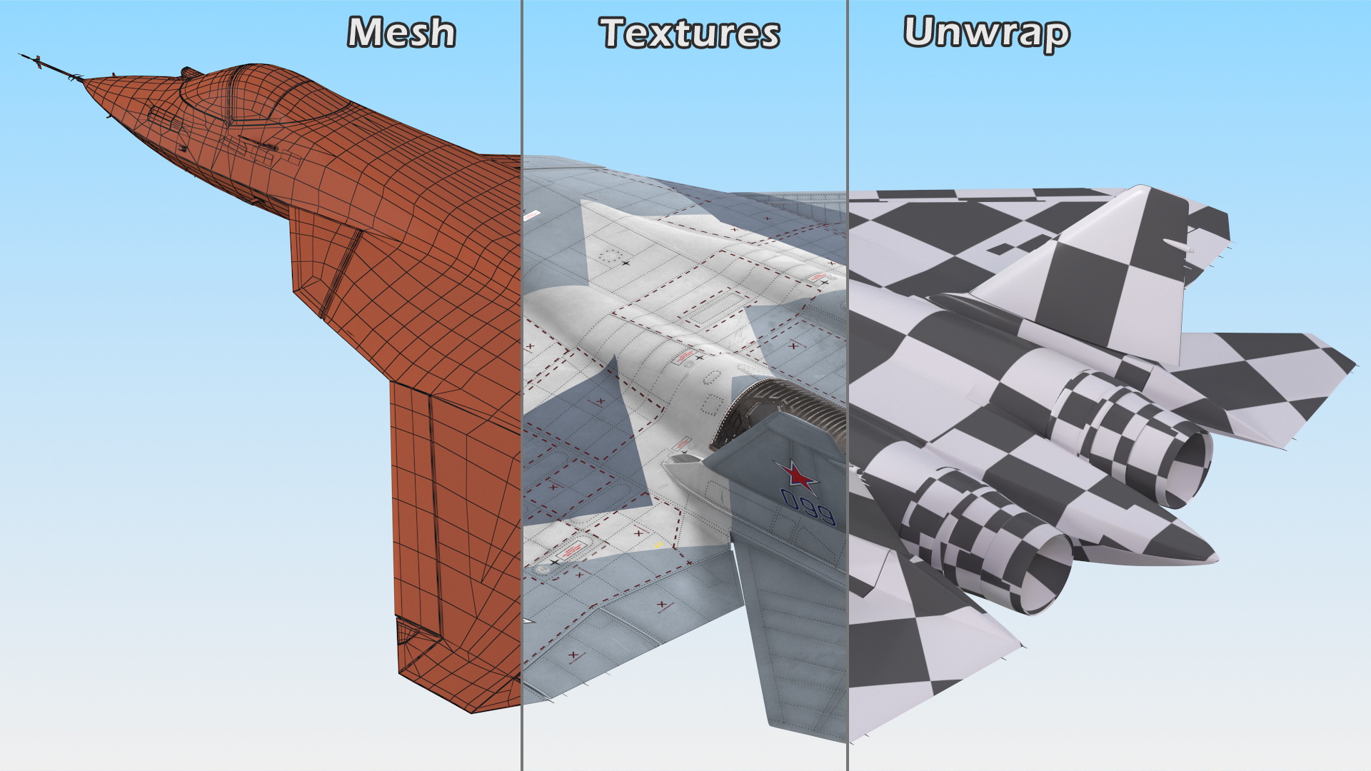 3D Stealth Multirole Fighter SU 57 With a Pilot Rigged