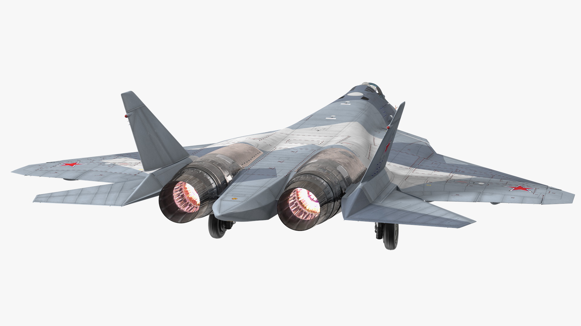 3D Stealth Multirole Fighter SU 57 With a Pilot Rigged