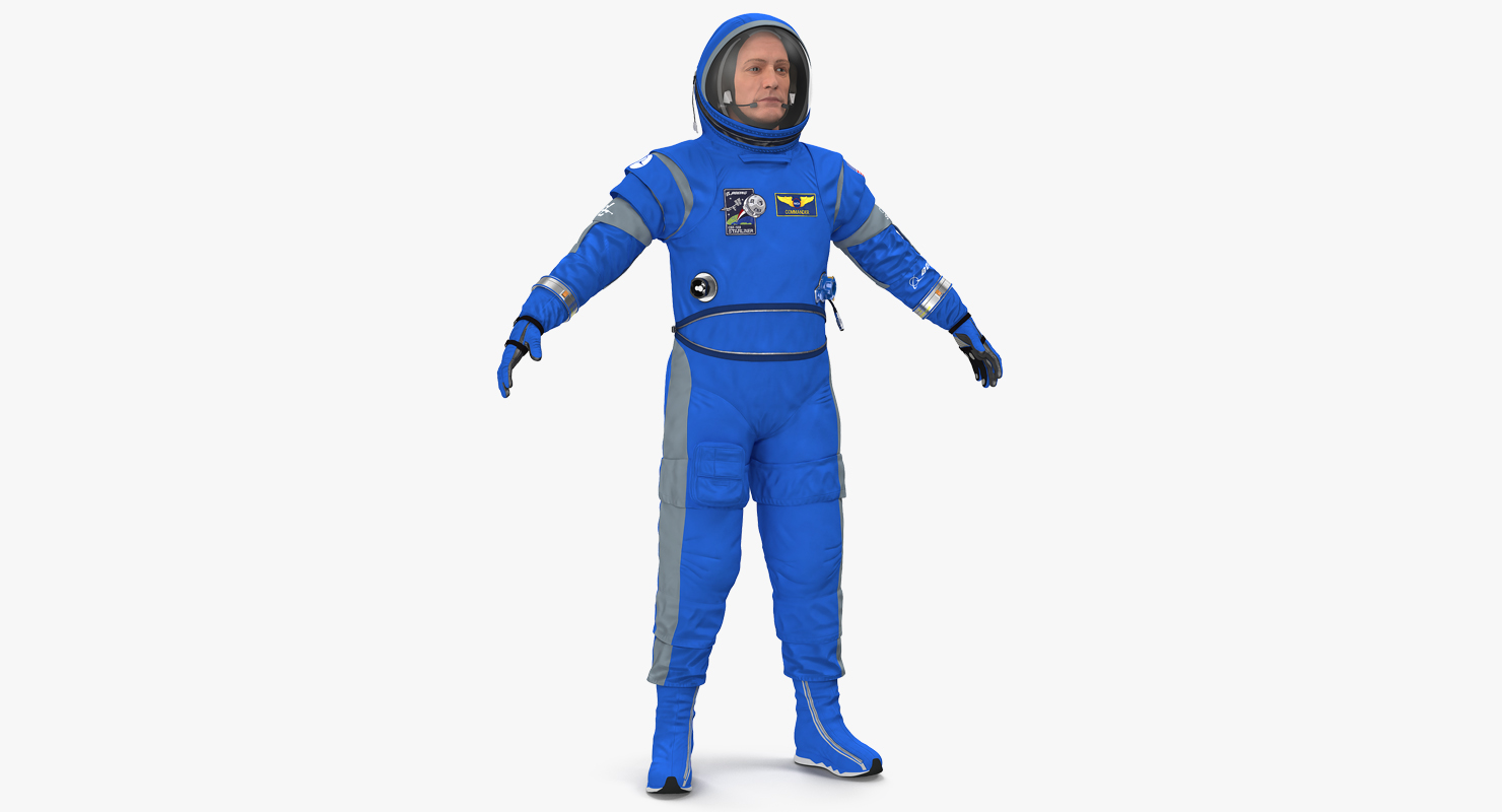 Astronaut in Boeing Spacesuit 3D model