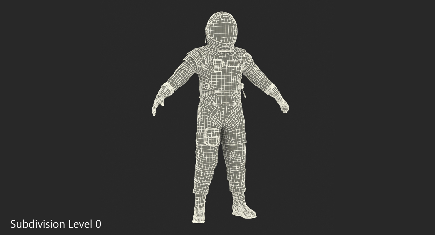 Astronaut in Boeing Spacesuit 3D model