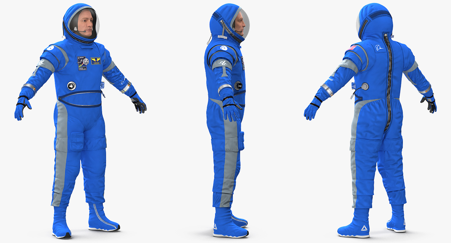 Astronaut in Boeing Spacesuit 3D model