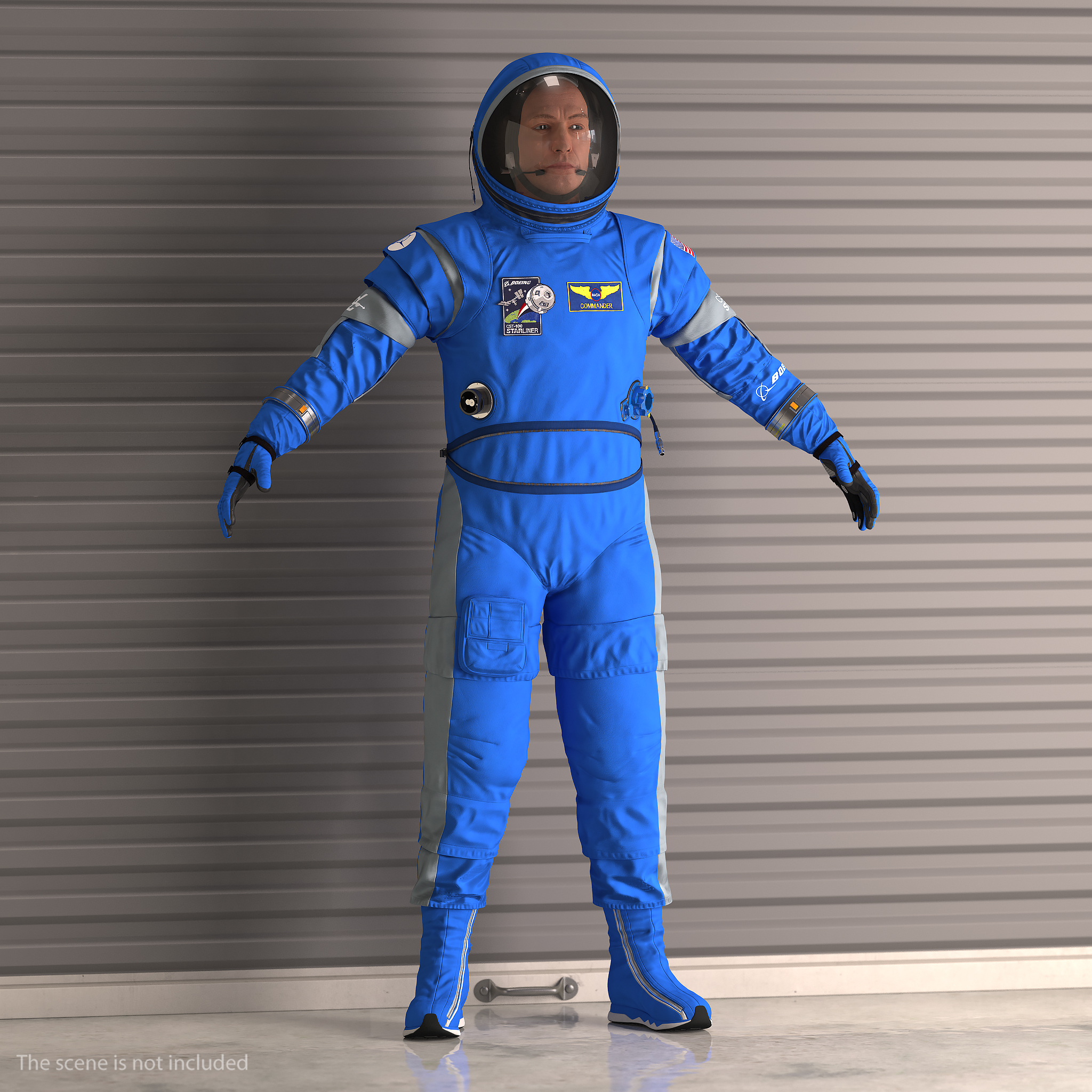 Astronaut in Boeing Spacesuit 3D model