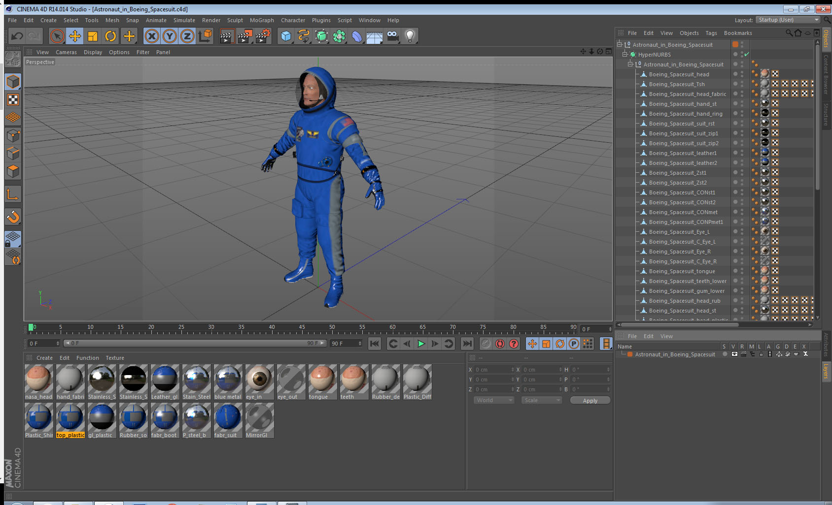 Astronaut in Boeing Spacesuit 3D model
