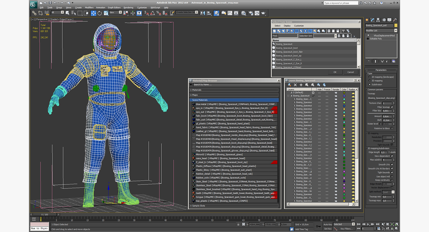 Astronaut in Boeing Spacesuit 3D model