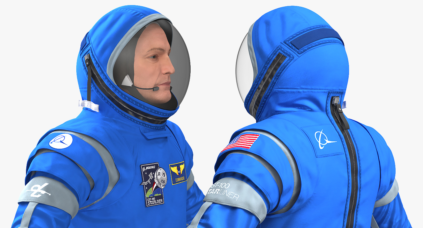 Astronaut in Boeing Spacesuit 3D model