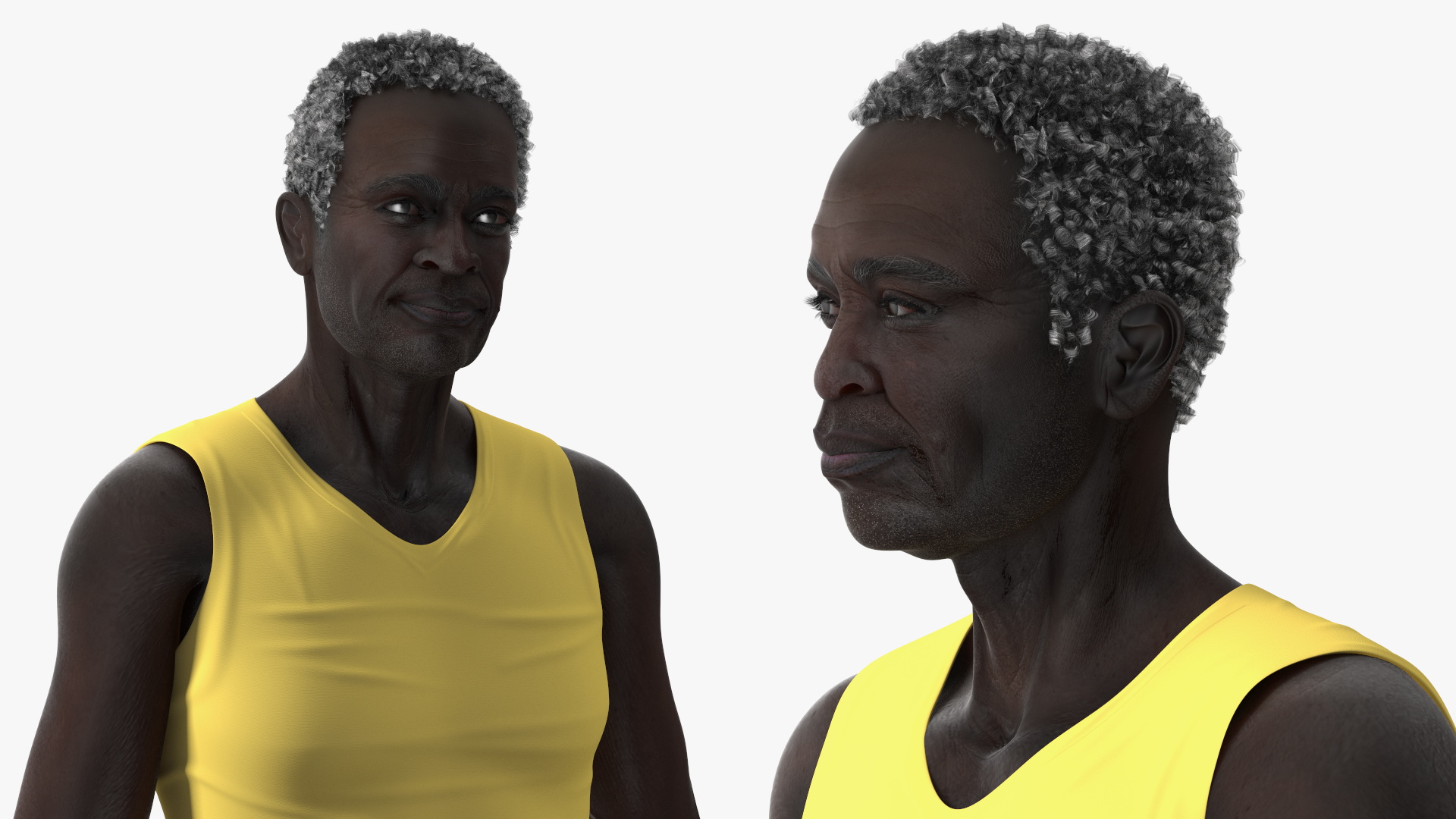 Afro American Man in Nightwear Standing 3D model