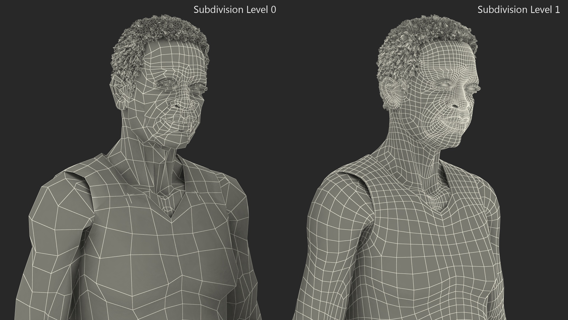 Afro American Man in Nightwear Standing 3D model