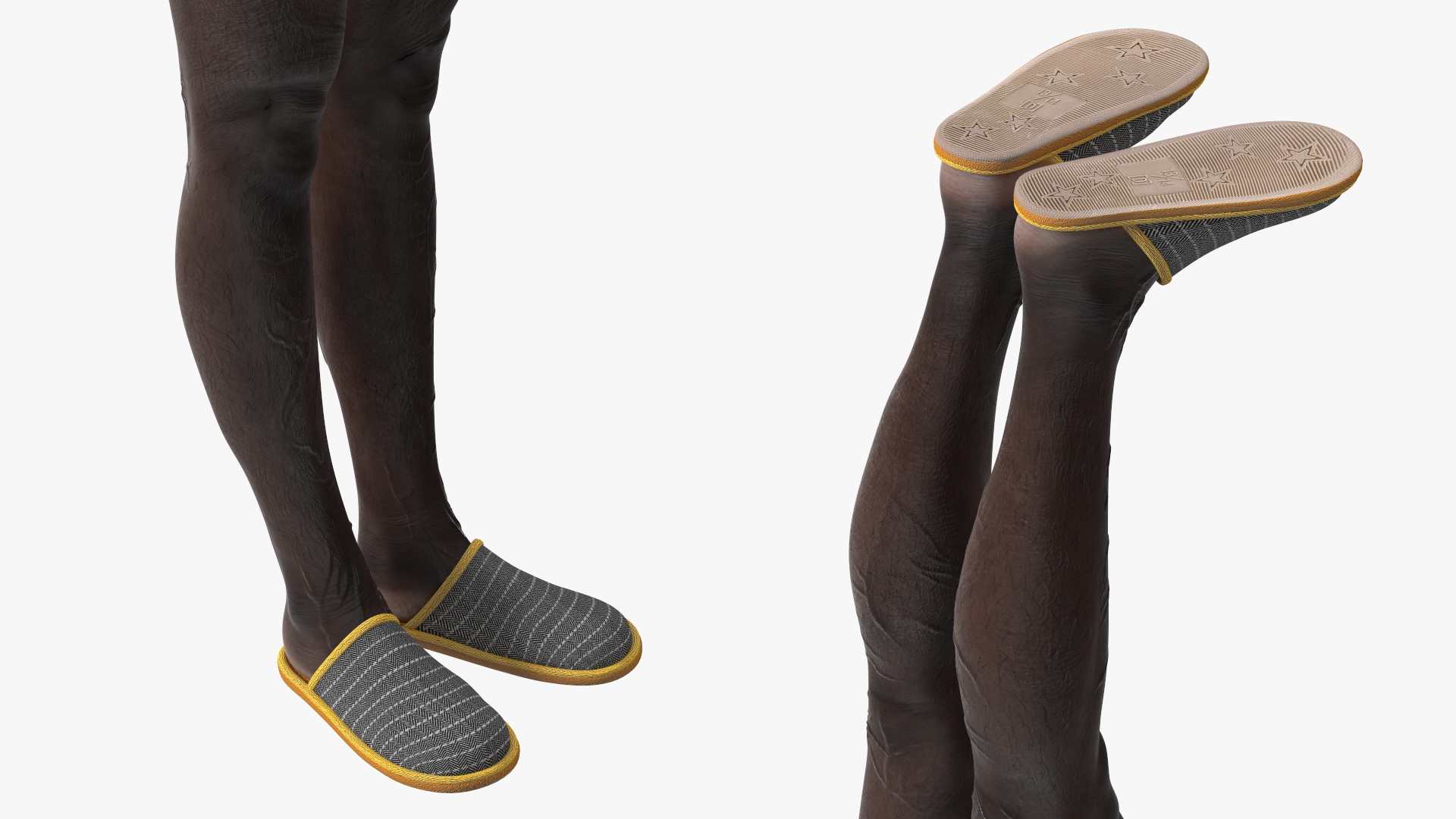 Afro American Man in Nightwear Standing 3D model