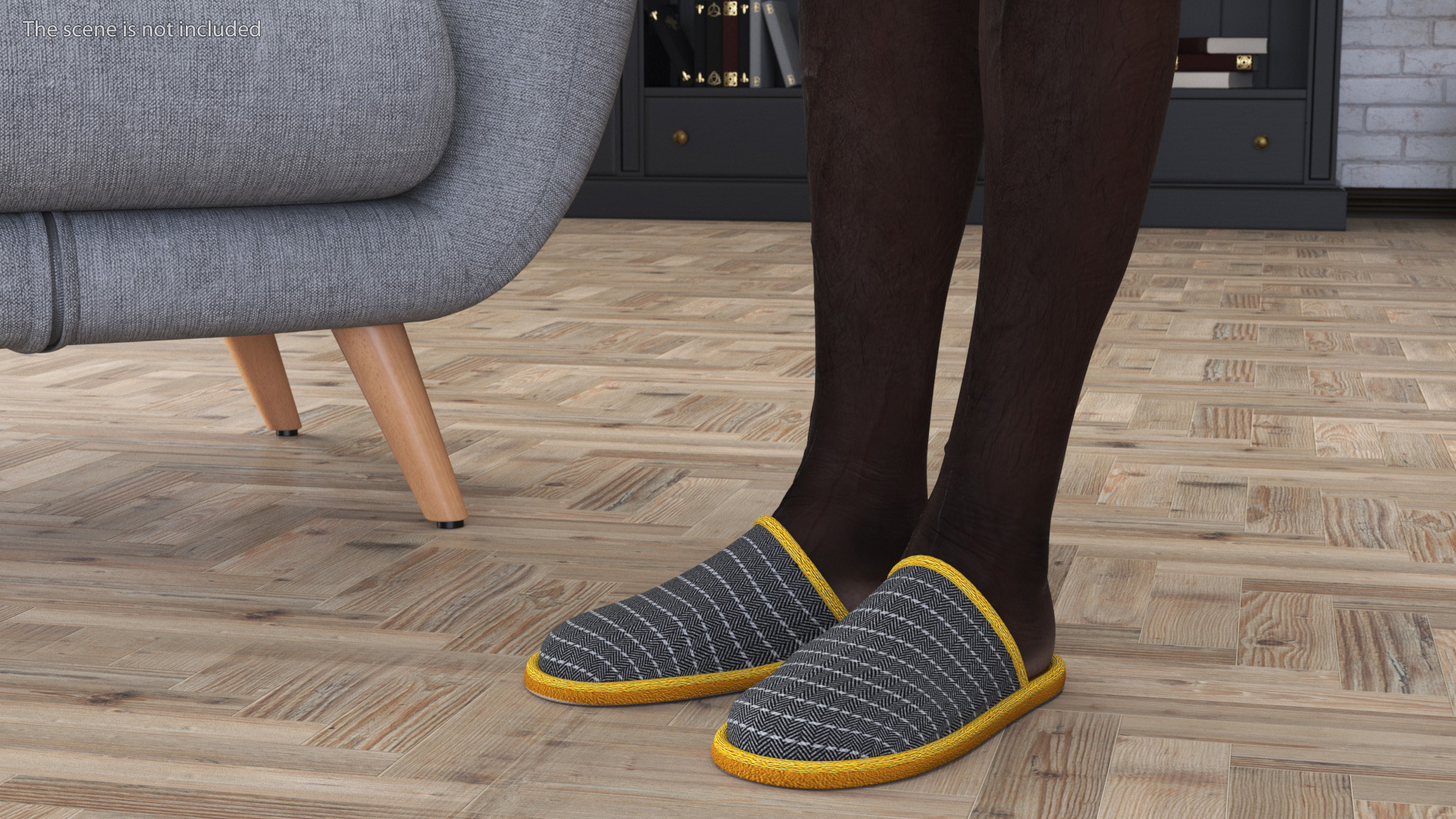 Afro American Man in Nightwear Standing 3D model