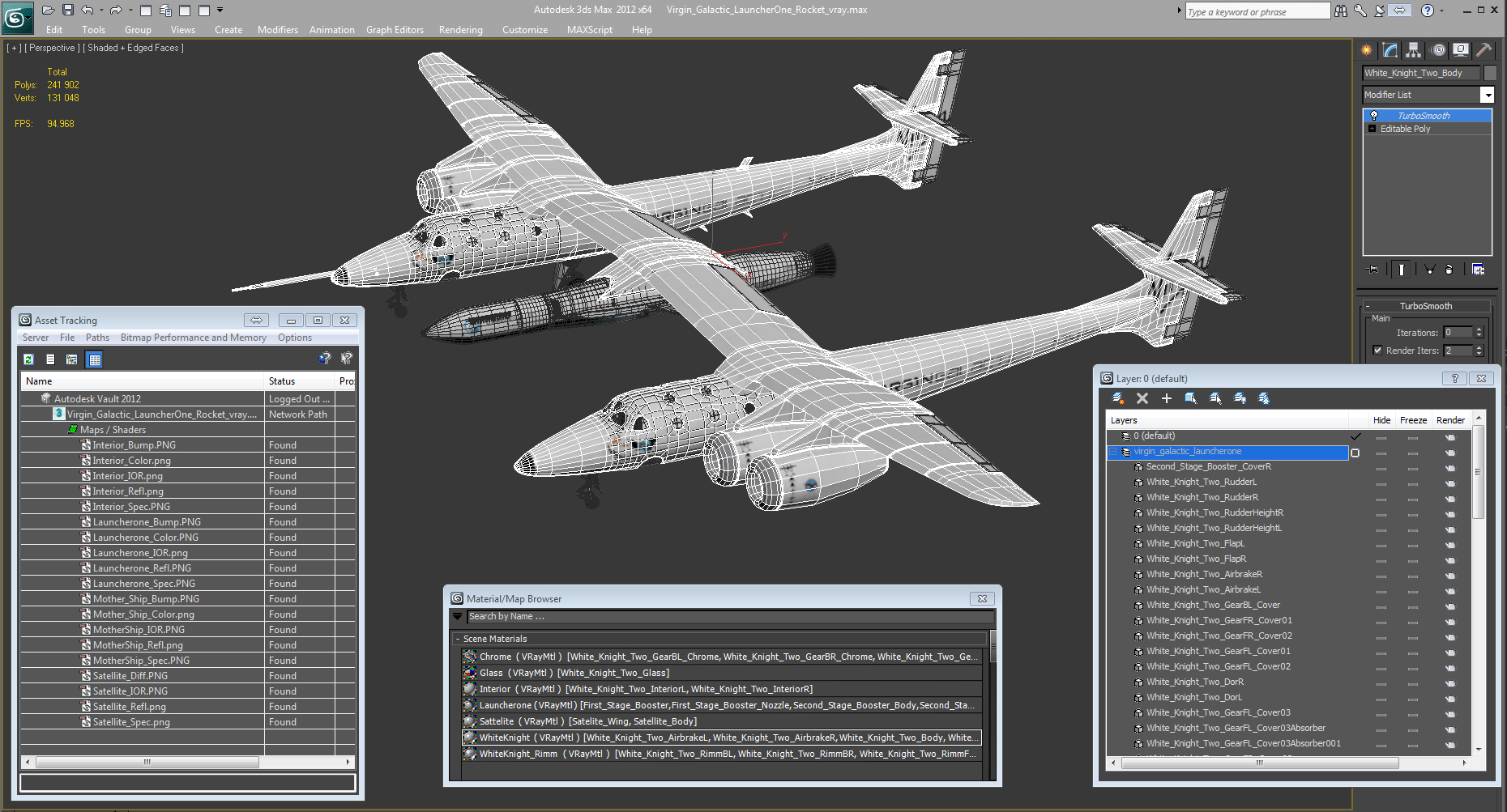 Virgin Galactic LauncherOne Rocket 3D model