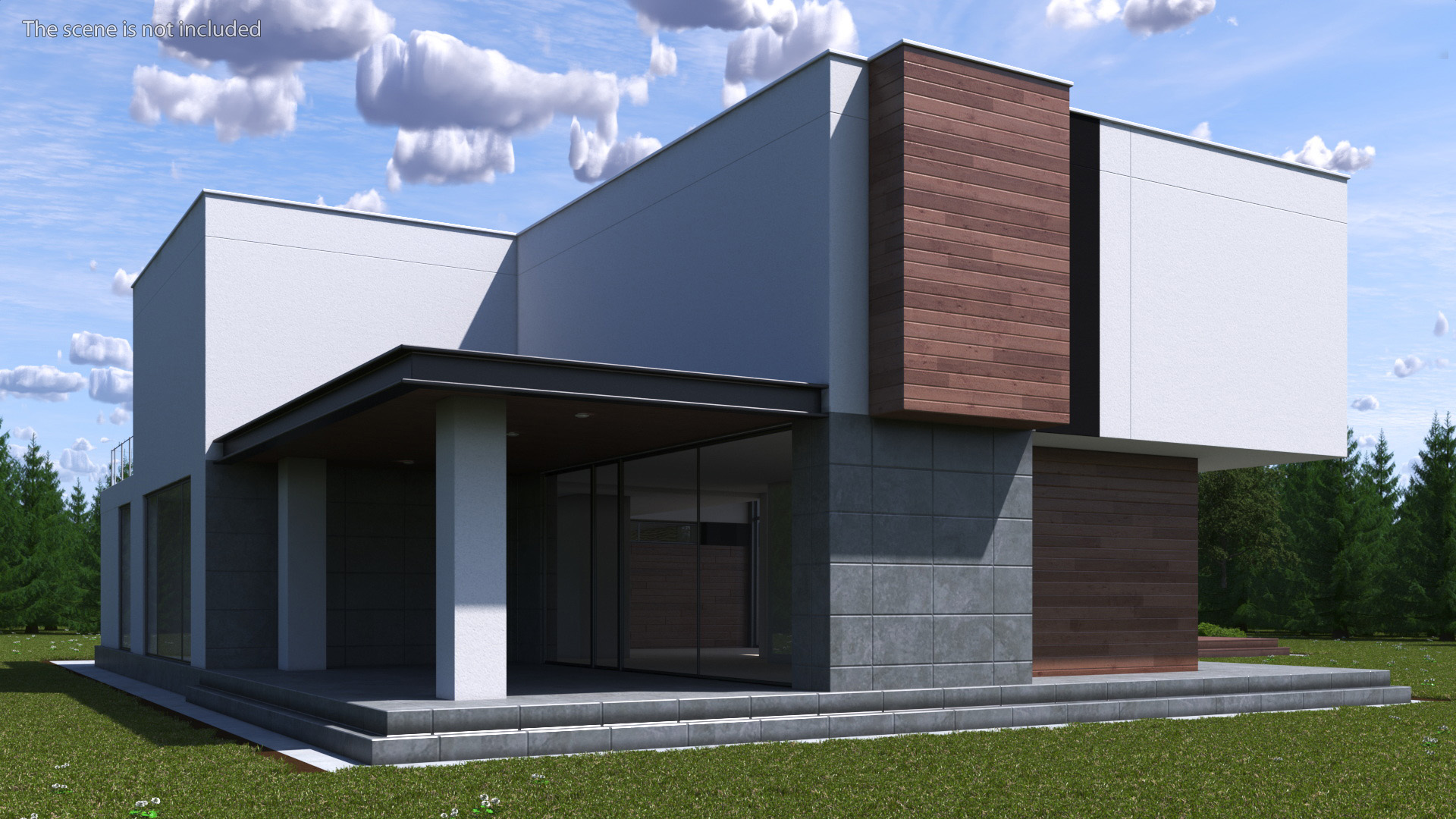 Modern House Pool 3D