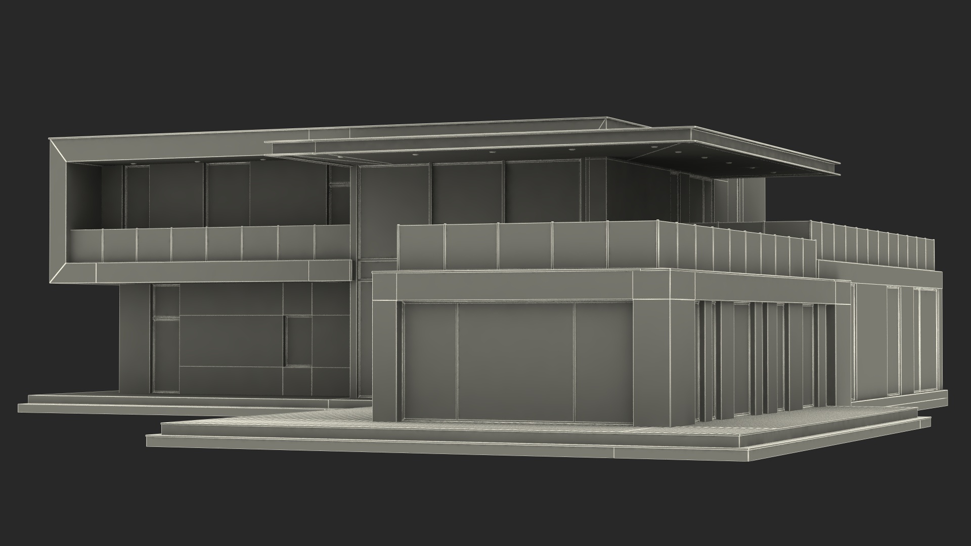 Modern House Pool 3D