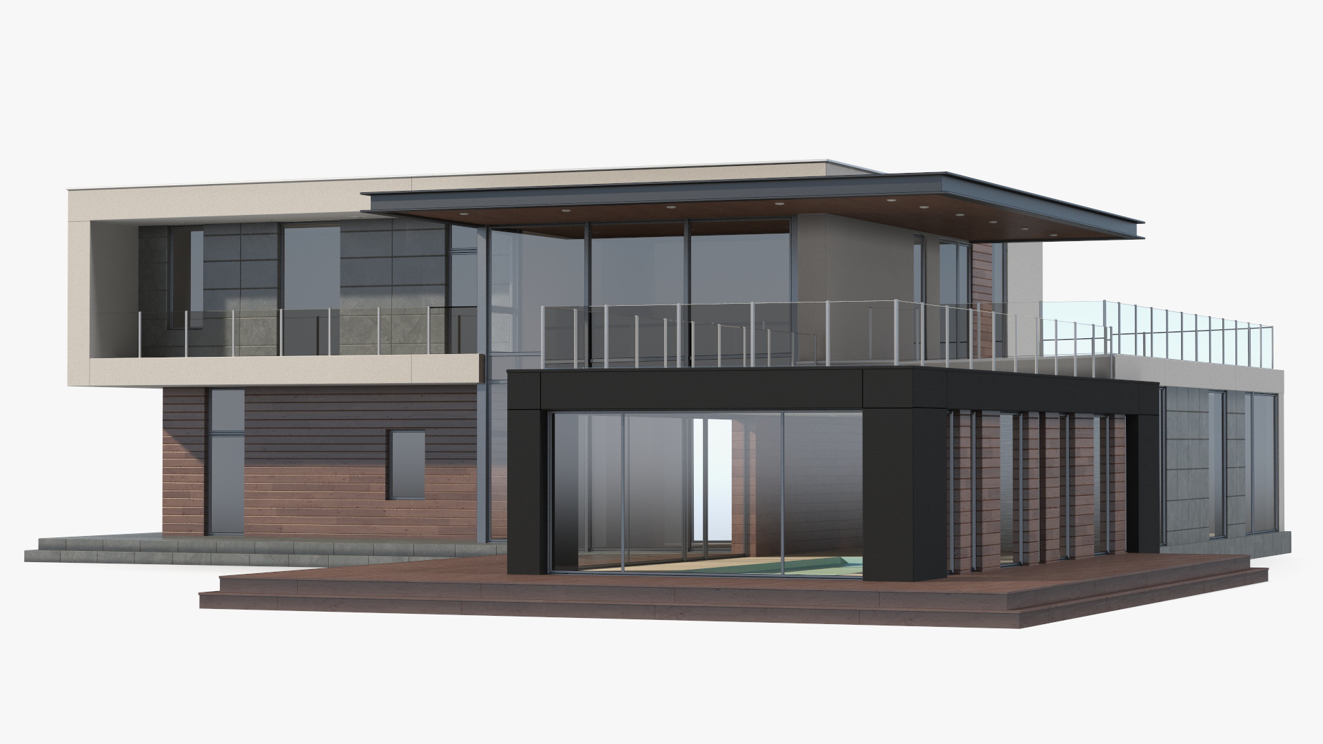 Modern House Pool 3D